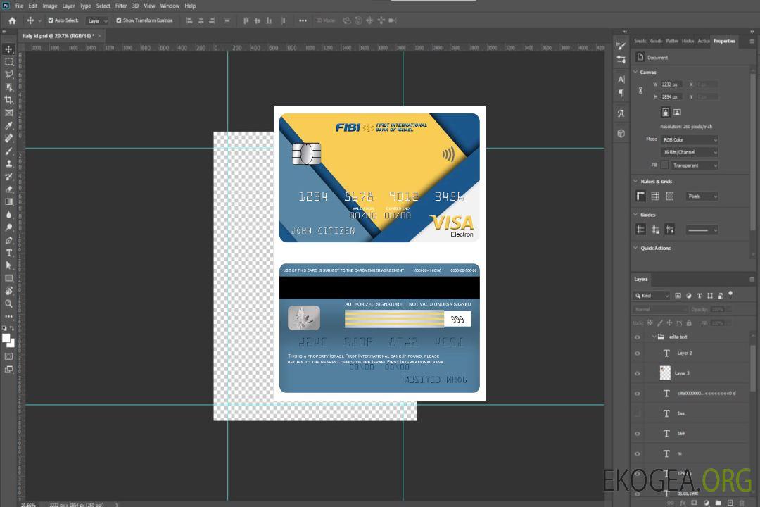 Carte électronique visa Israel First International Bank template Carte électronique visa Israel First International Bank template